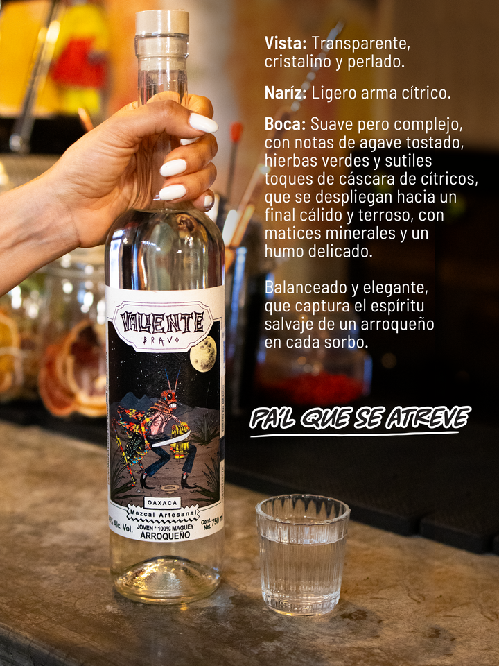 Valiente Bravo Arroqueño Oaxaca Artisanal Mezcal 750 ml