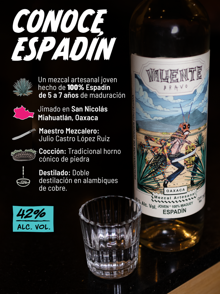 Valiente Bravo Espadin Artisanal Mezcal from Oaxaca 750 ml