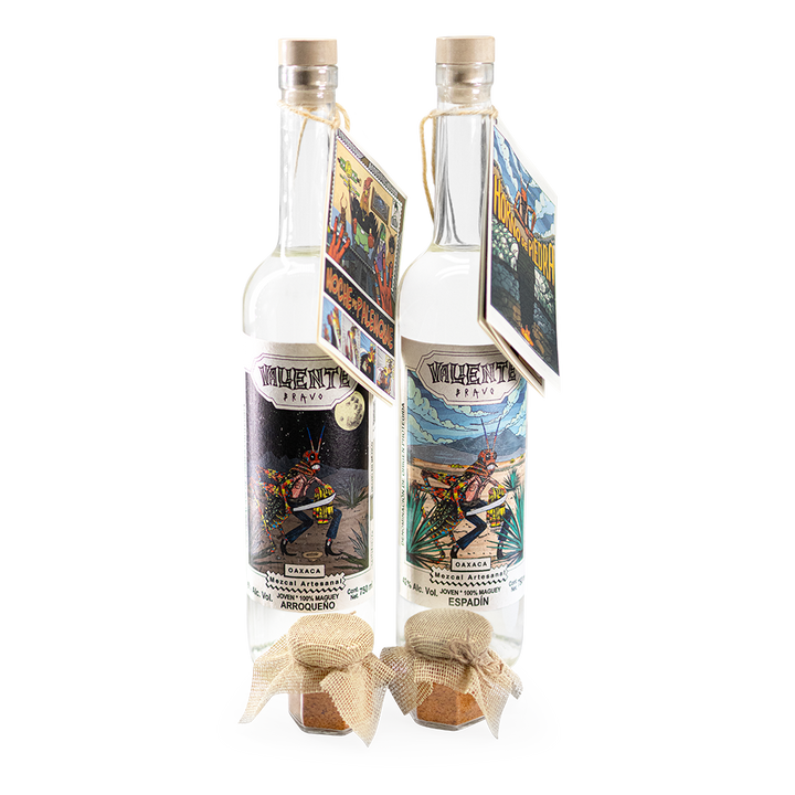 Kit Mezcalero Epadin + Arroqueño + 2 Sal de gusano + Playera Valiente Bravo