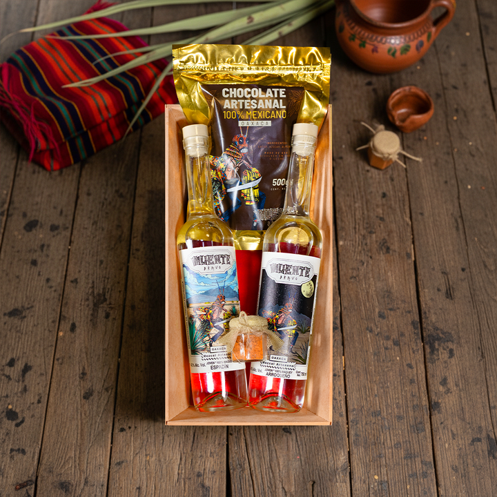 Kit Mezcalero Epadin + Arroqueño + 1 Sal de gusano + Chocolate Oaxaqueño