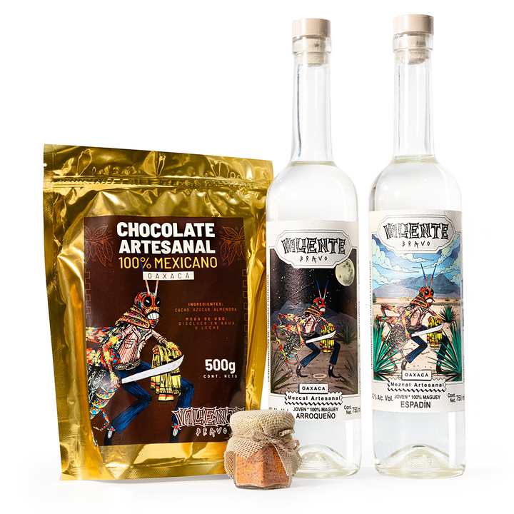 Kit Mezcalero Epadin + Arroqueño + 1 Sal de gusano + Chocolate Oaxaqueño